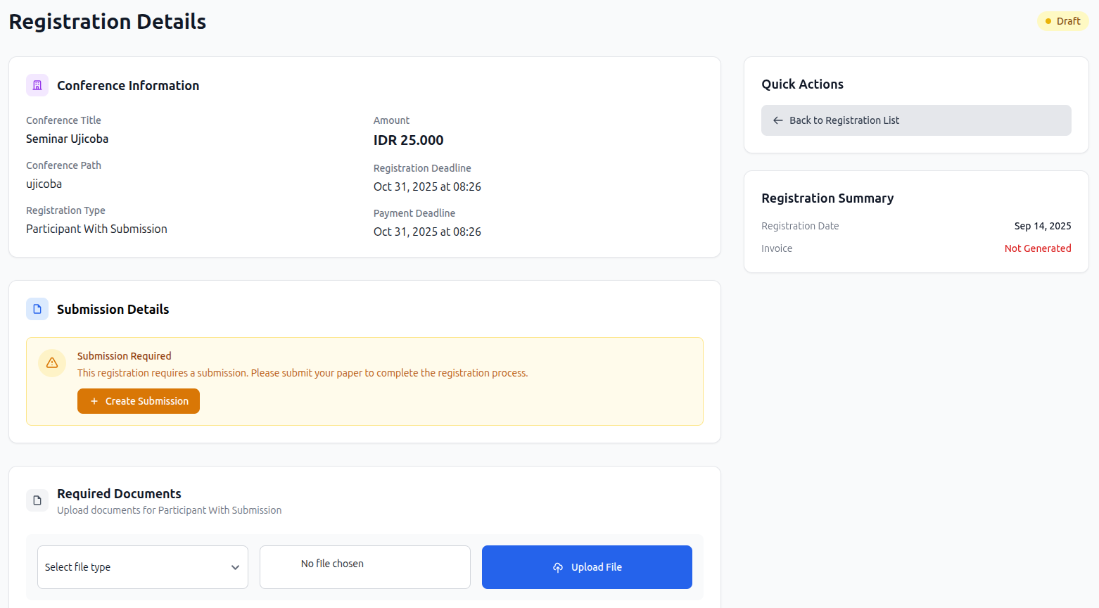 Registration Dashboard